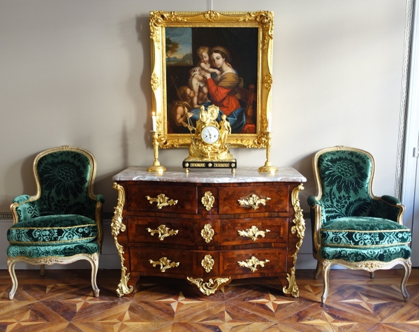 18th century French school : Virgin Mary and Child Jesus after Raphael - 89cm x 101cm