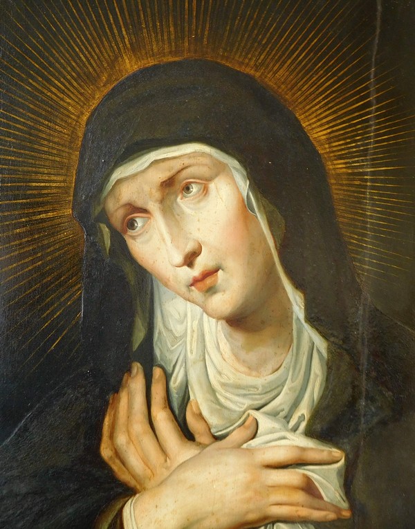 17th century Flemish school (Antwerp), portrait of the Virgin Mary