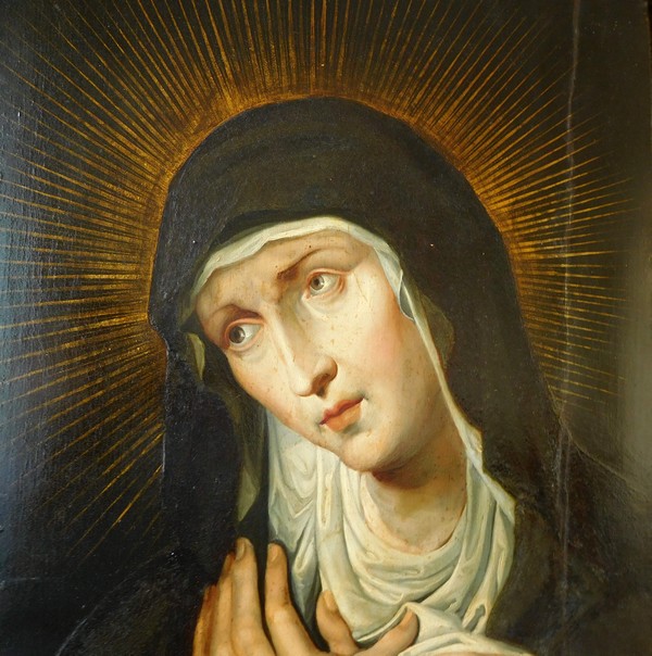 17th century Flemish school (Antwerp), portrait of the Virgin Mary