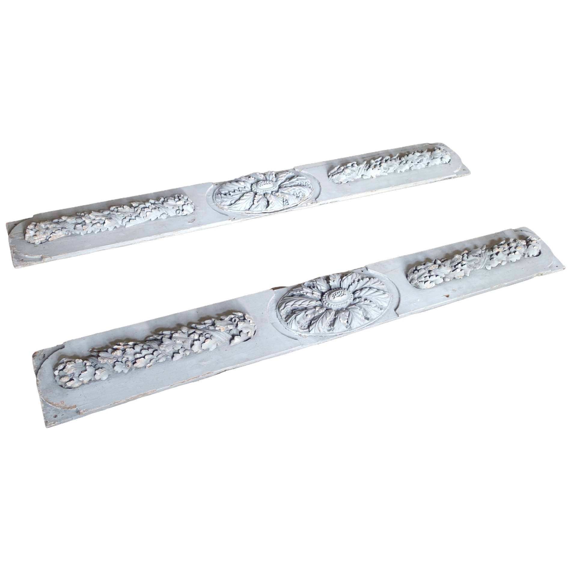 Pair of Louis XVI panels for ceiling or beams, 18th century