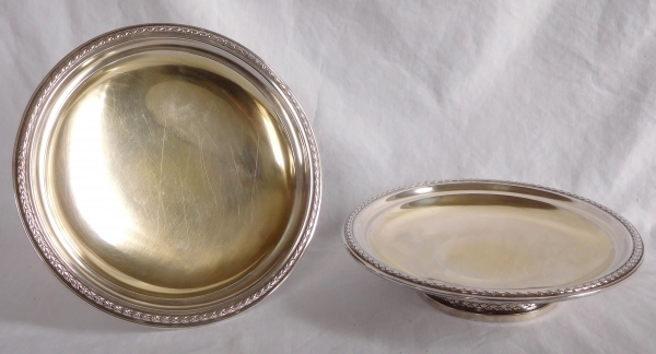 Detail — Pair of sterling silver Louis XVI style dishes, early 20th century