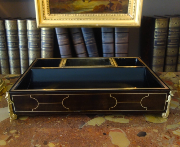 Detail — Louis XIV style Boulle marquetry inkwell - Napoleon III period - 19th century circa 1850