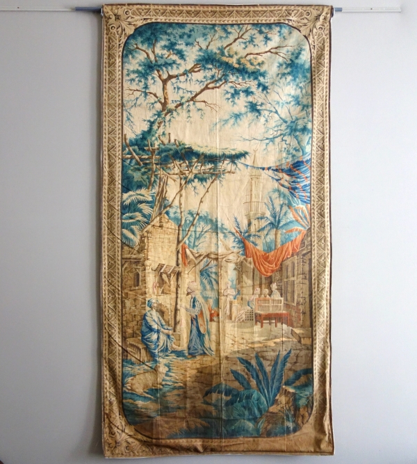 Detail — Tall orientalist printed fabric - 19th century