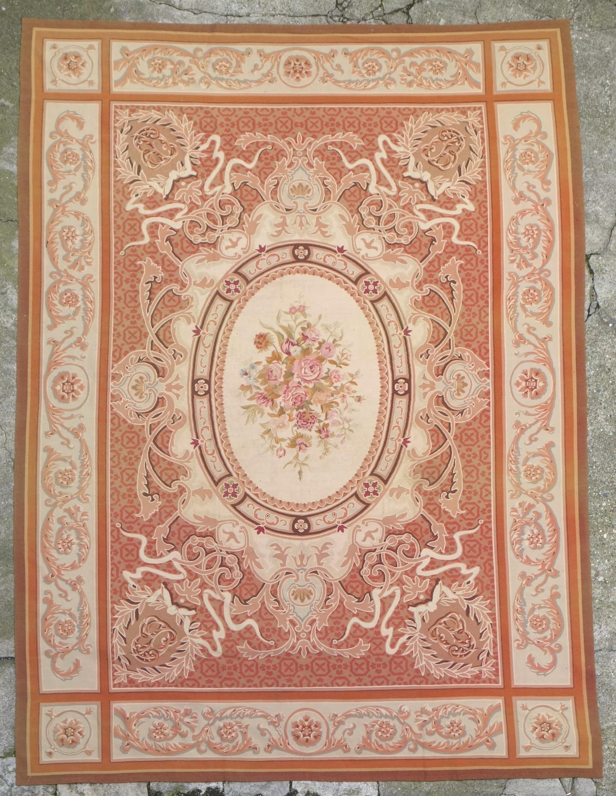 Détail — Grand tapis d'Aubusson de style Empire Restauration - 410cm x 300cm