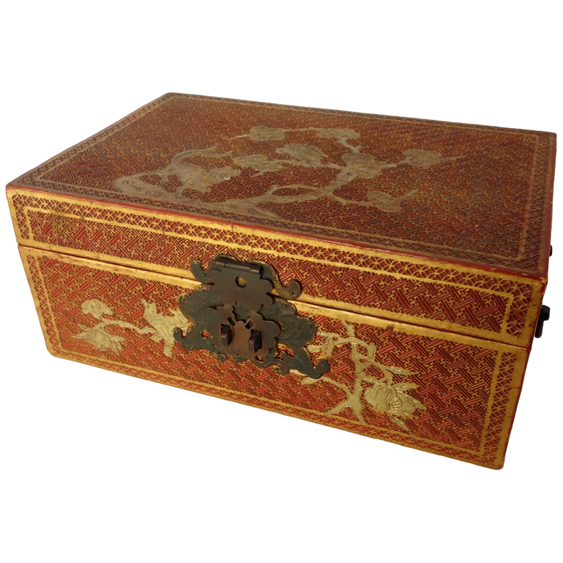 Lacquered and gilt box - China, Qing period - late 19th century