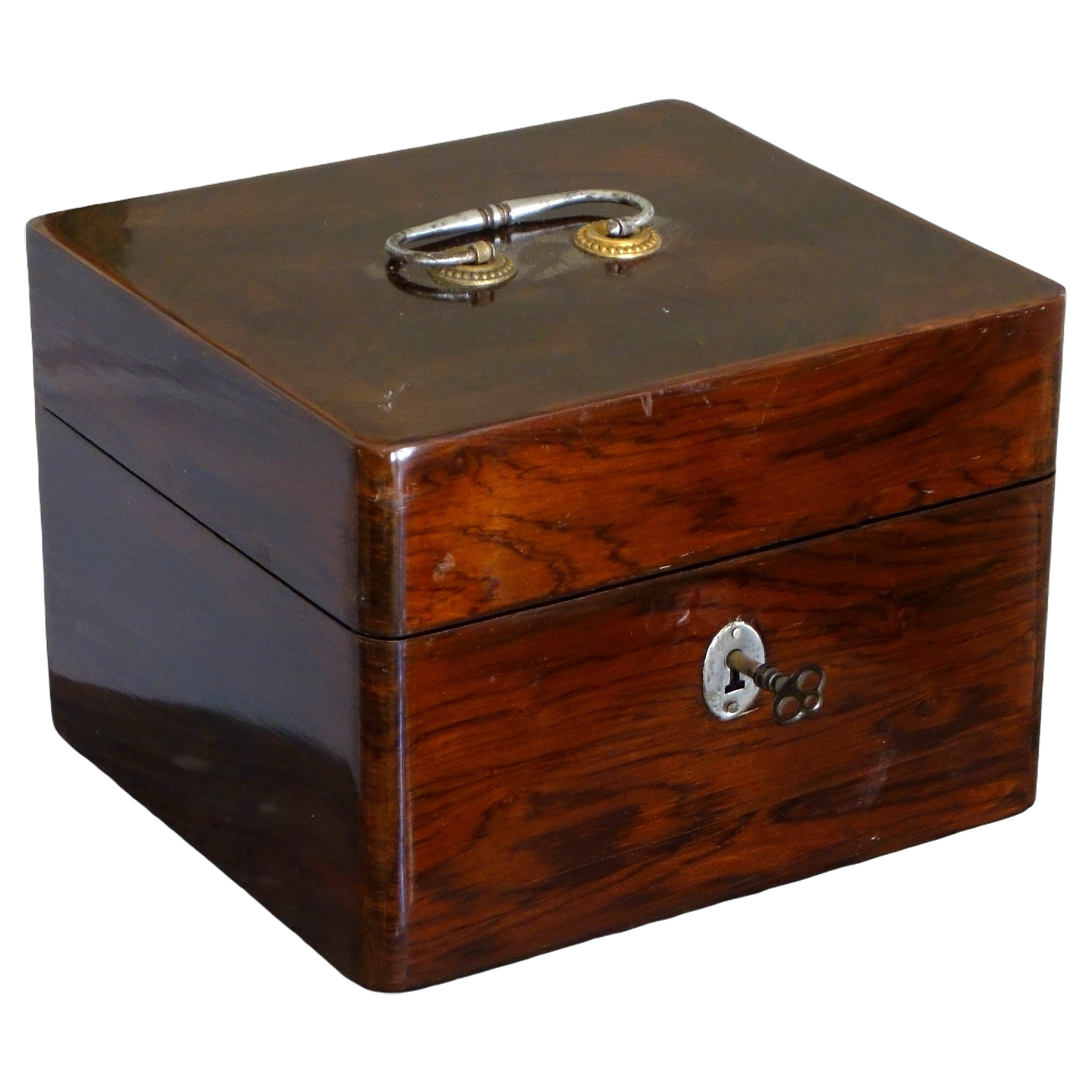 Louis XV violet wood marquetry box, Maltese Cross pattern - 18th century