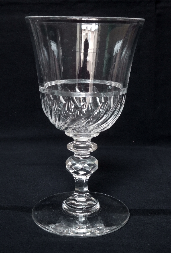 Detail — Baccarat crystal wine glass, Napoleon III production - 12.2cm