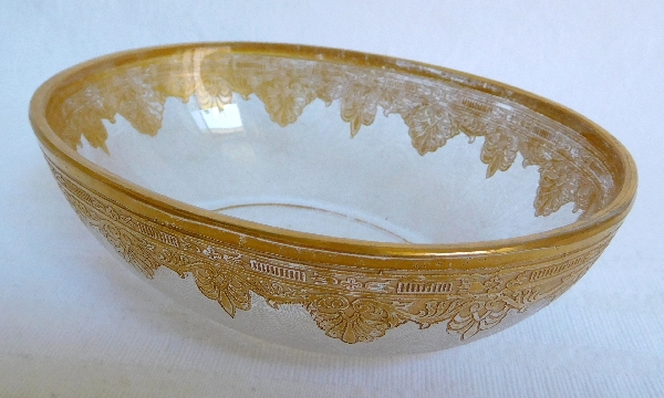 Détail — Porte-savon en cristal de St Louis, modèle Nelly Empire doré