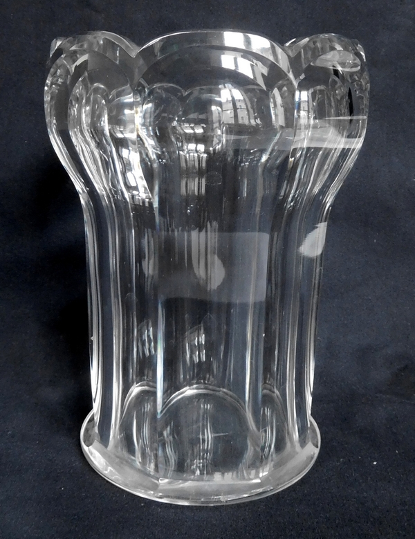 Detail — Elegant Baccarat crystal vase, Malmaison pattern, early 20th century