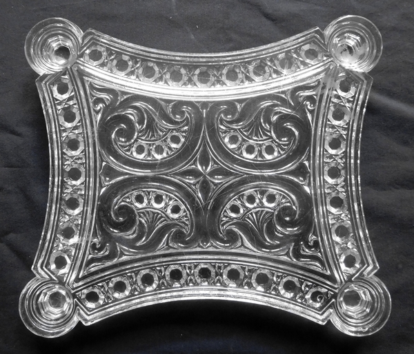 Detail — Baccarat crystal Art Nouveau table mat - signed