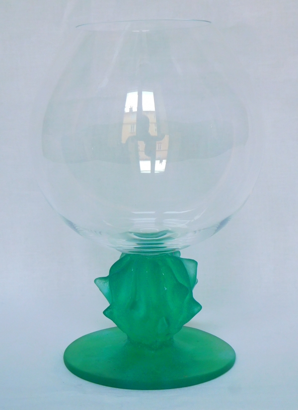 Detail — Cognac or brandy crystal glass, Hilton McConnico for Daum - signed