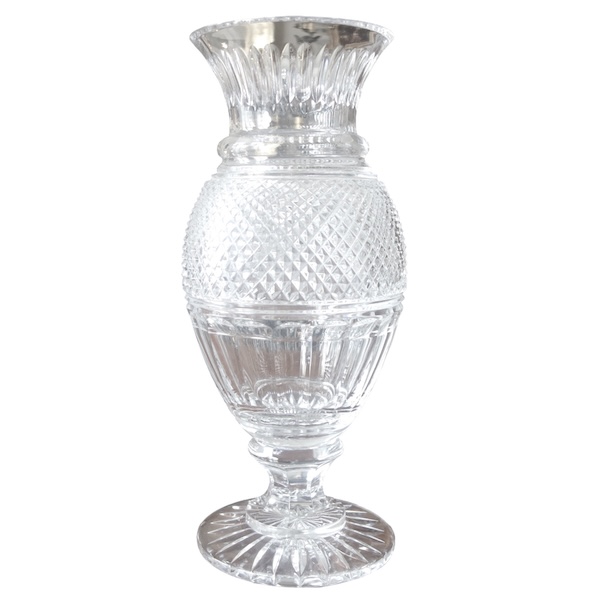 Spectacular Baccarat crystal vase, Empire style, Eurydice pattern - 35cm