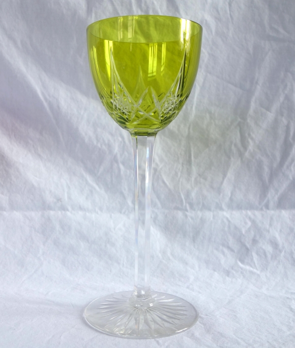 Détail — 6 verres à vin du Rhin en cristal de Baccarat overlay, modèle Epron