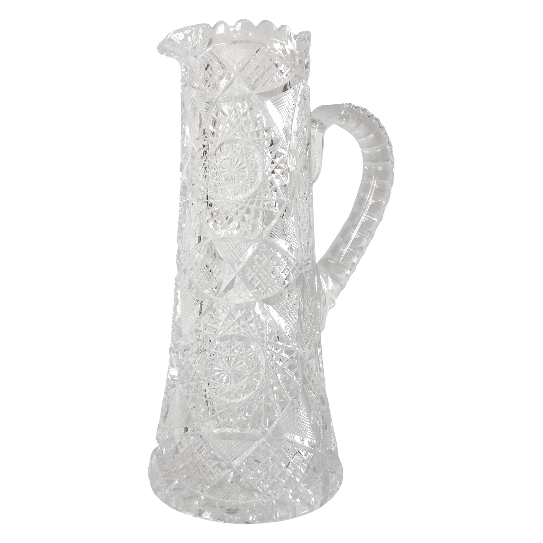 Baccarat crystal tall pitcher - canette - rare collector circa 1900