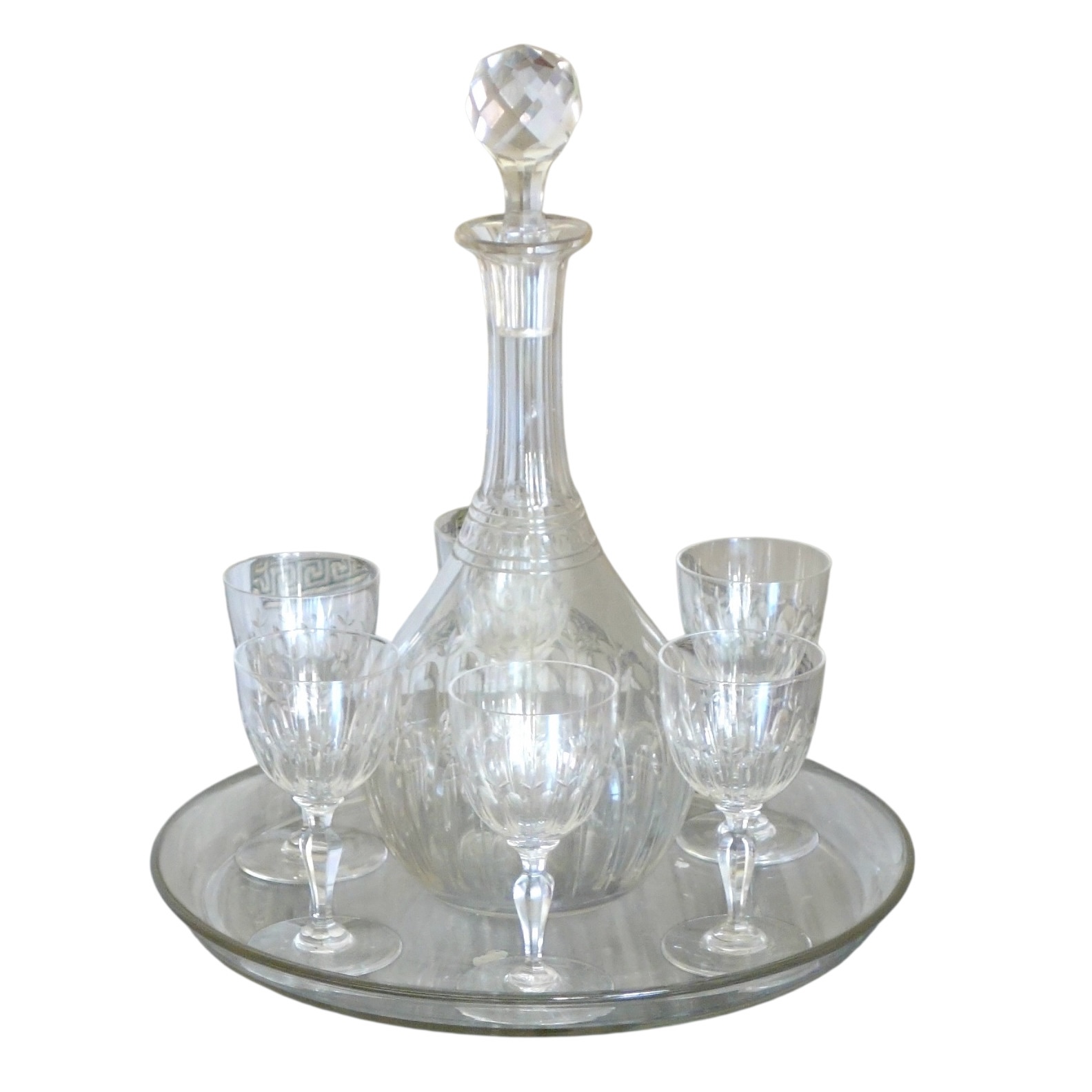 Baccarat crystal port drinking set - Louis XVI pattern