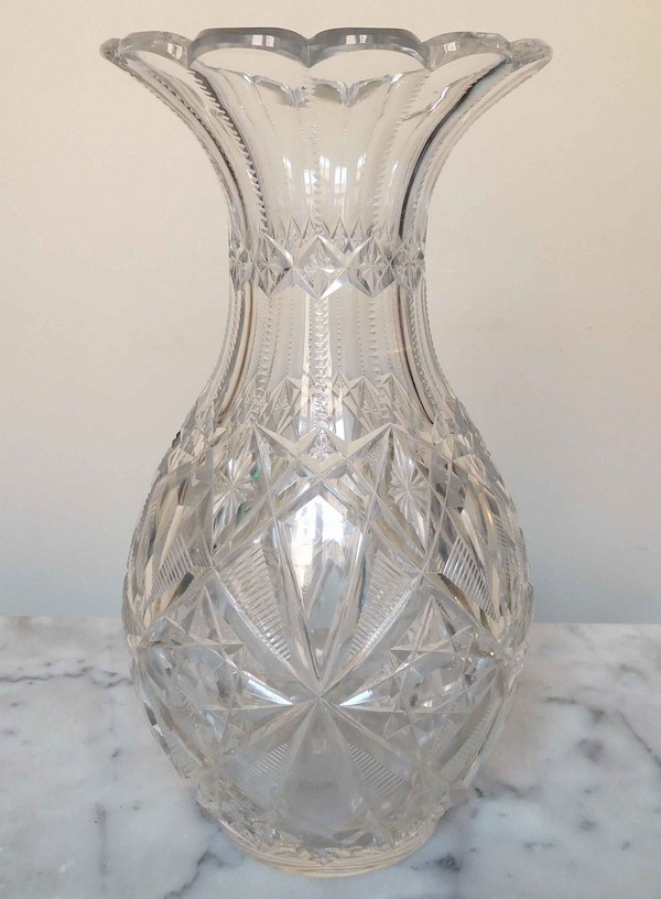 Détail — Grand vase en cristal de Baccarat, modèle Lagny - 33,5cm