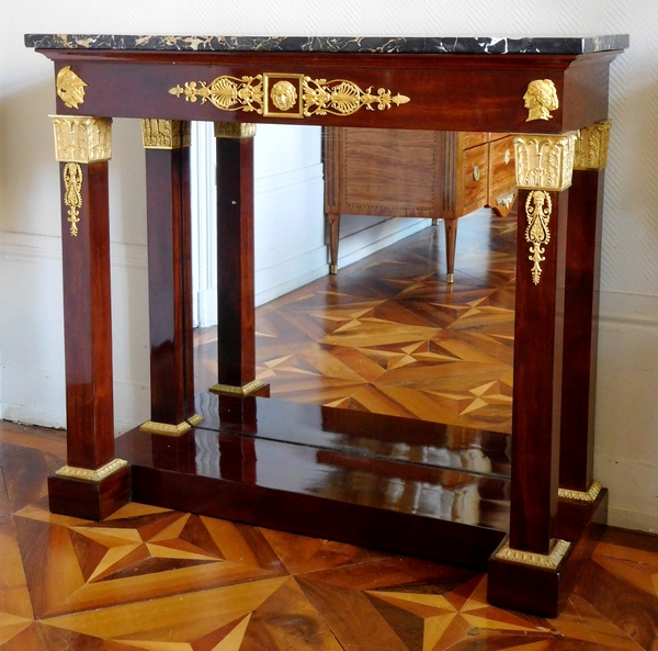 Detail — Thomire Duterme : mahogany and ormolu Empire Console, early 19th century