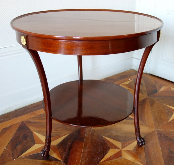 Detail — Mahogany so-called cabaret table, Consulate period, attributed to Bernard Molitor - late 18th century