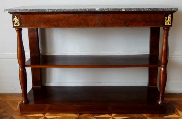 Détail — Grande console Empire en acajou attribuée à Marcion
