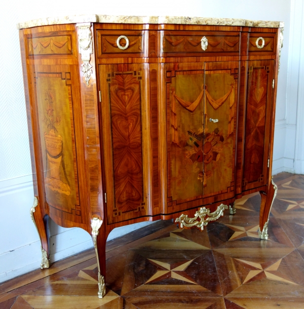Détail — Buffet d'époque Transition en marqueterie attribué à Charles Topino - XVIIIe siècle