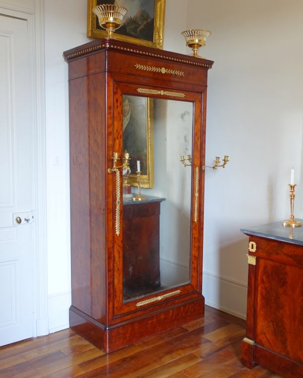 Detail — Jacob : mahogany and ormolu cupboard / wardrobe, stamped - early 19th century circa 1820