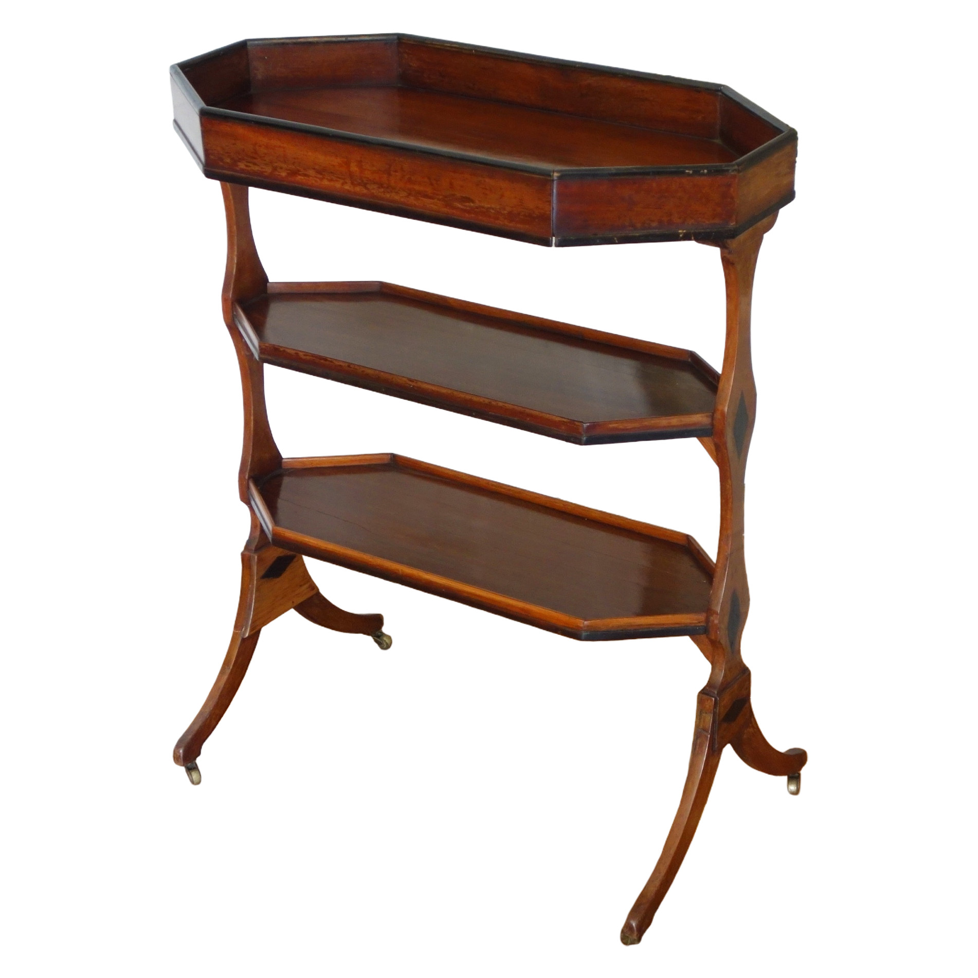 Mahogany and ebony living room center table, late 18th century circa 1790