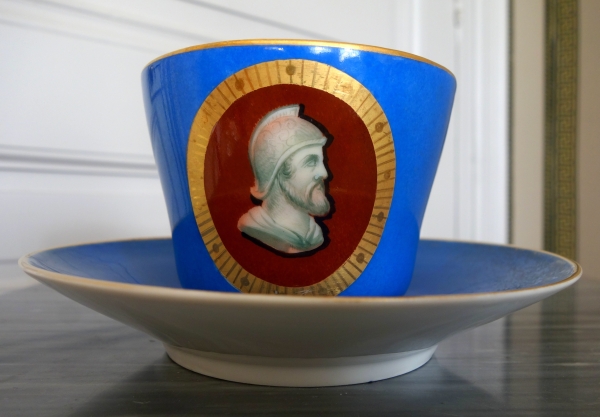 Detail — Large Paris porcelain coffee cup or chocolate cup, 19th century circa 1850