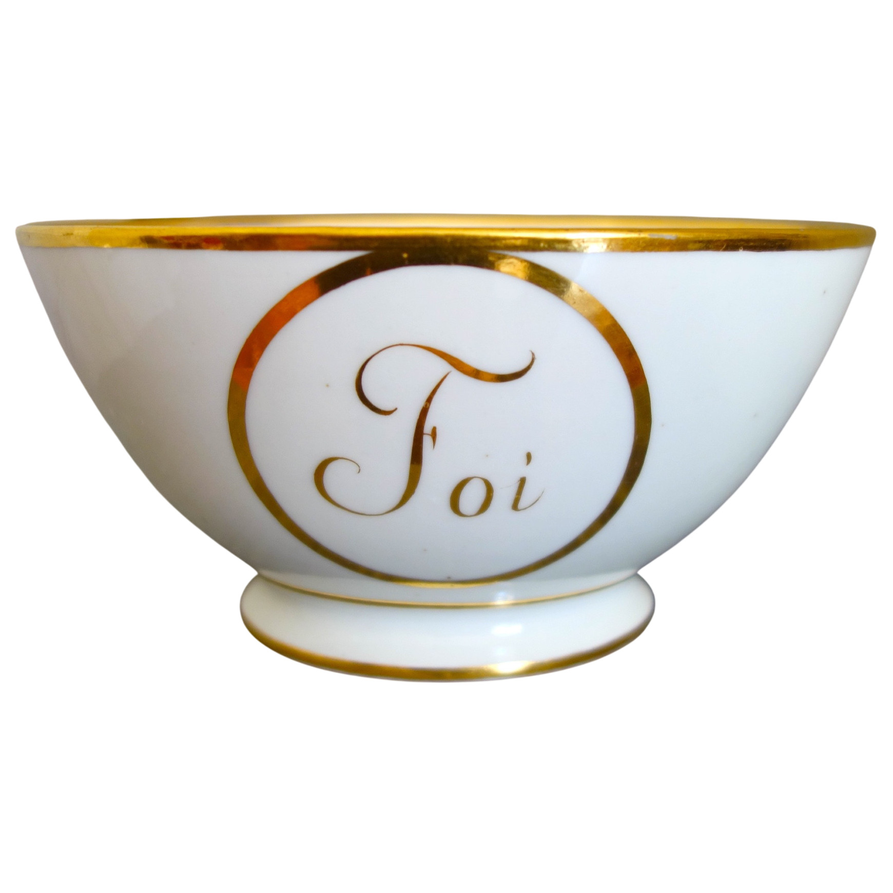 Darte - Empire Paris porcelain biscuit bowl enhanced with fine gold