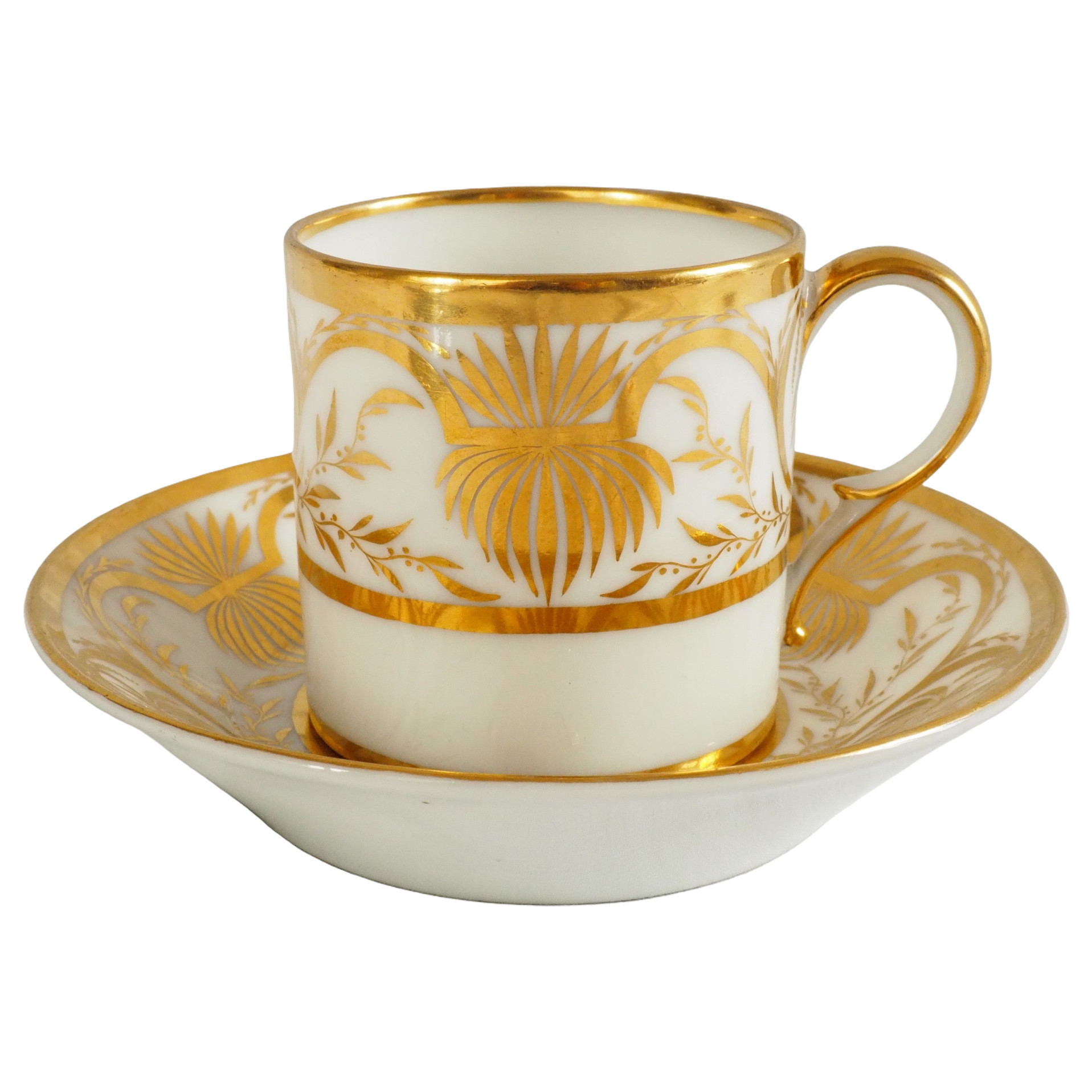 Empire porcelain litron-shaped coffee cup attributed to Darte