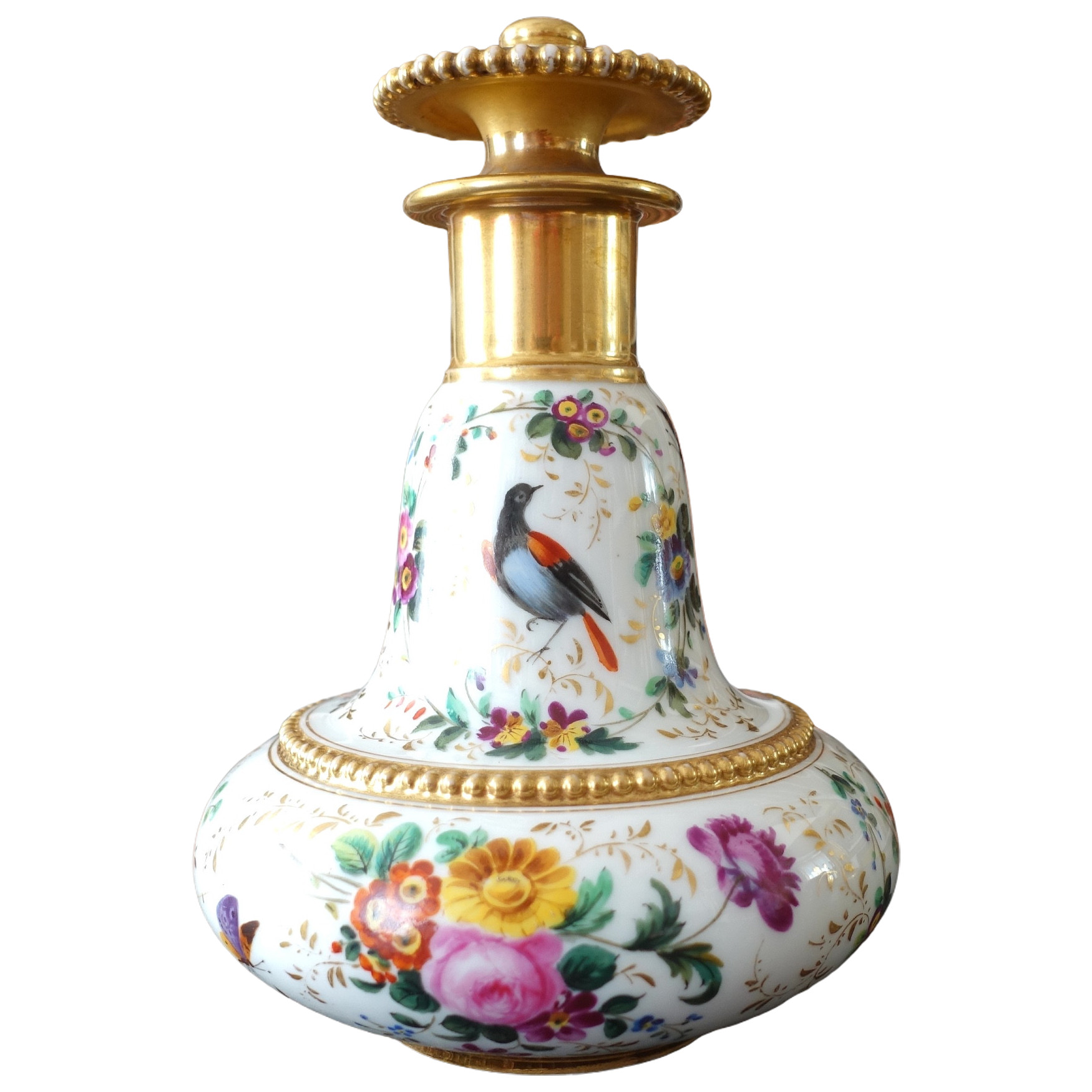 Manufacture Darte - porcelain bottle - Charles X period - signed