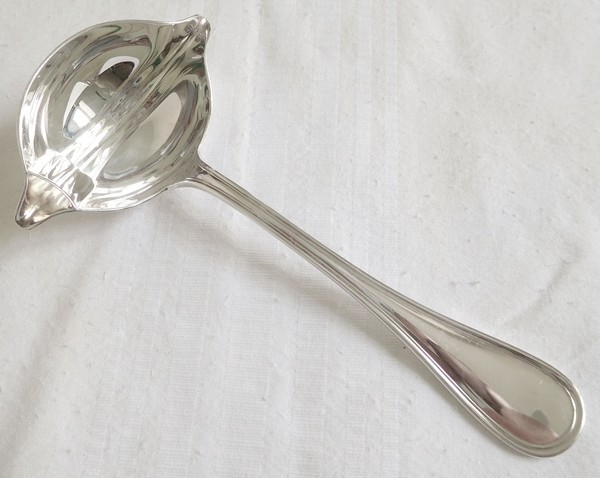 Detail — Christofle silver-plated ladle, Albi pattern