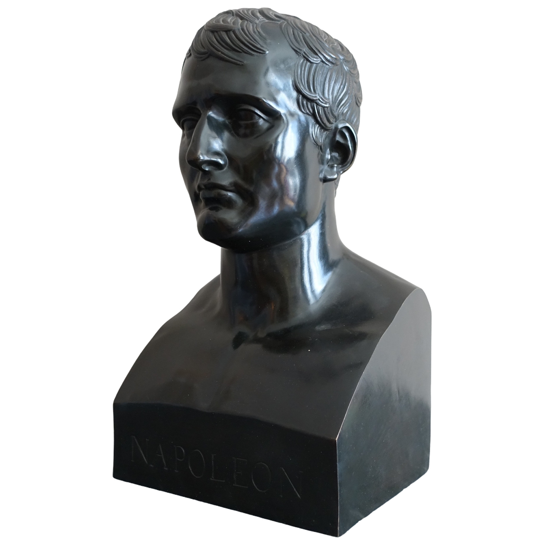 Entourage Denis Chaudet - Buste de Napoléon en Hermes - bronze fonte cire perdue d'époque Empire