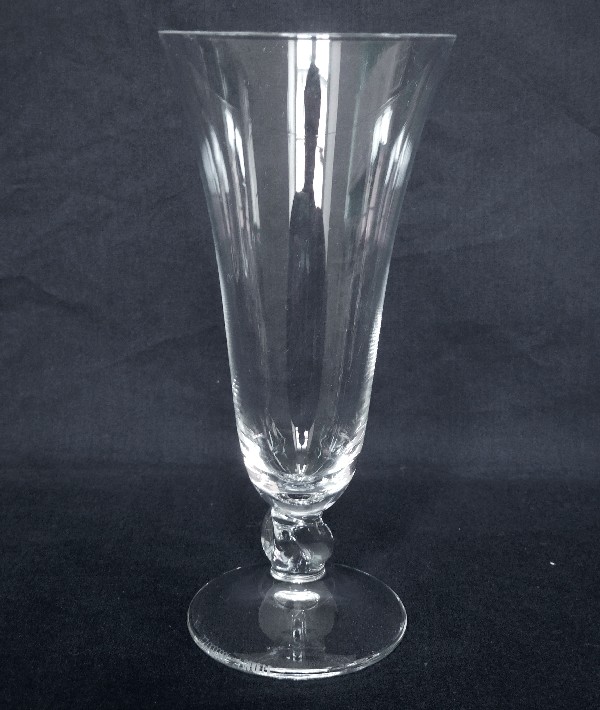 Detail — Daum crystal champagne flute, Orval pattern - signed