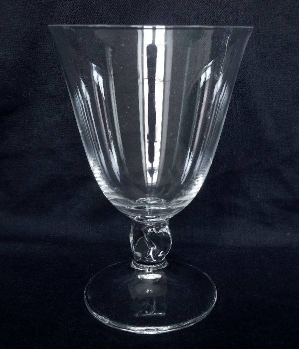 Detail — Daum crystal wine glass, Orval pattern - 10.8 cm - signed