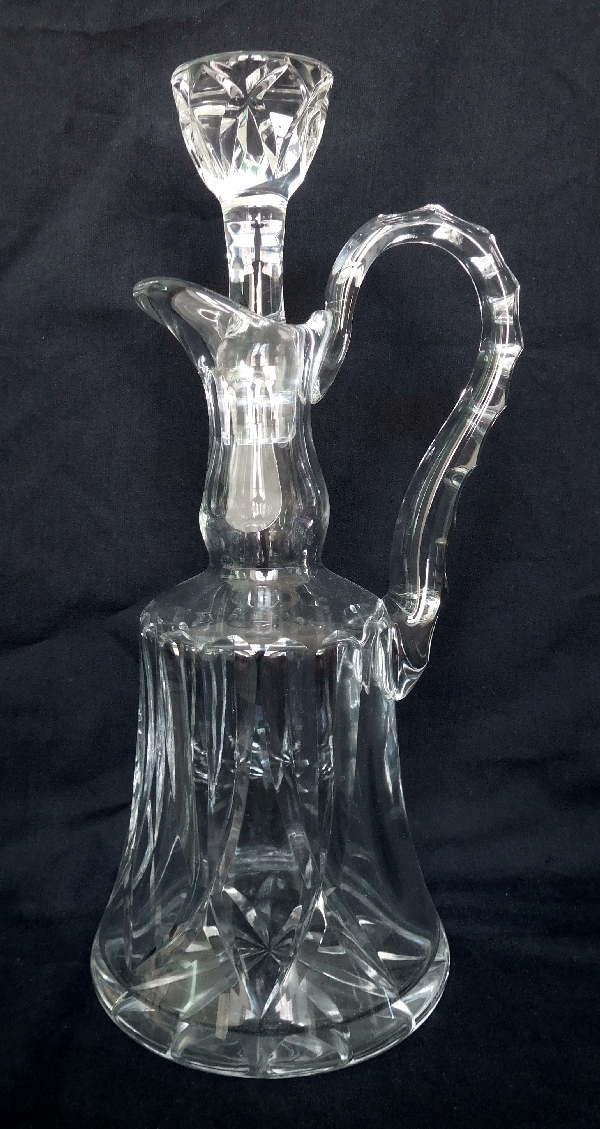 Detail — St Louis crystal ewer / wine decanter, Camargue pattern - signed