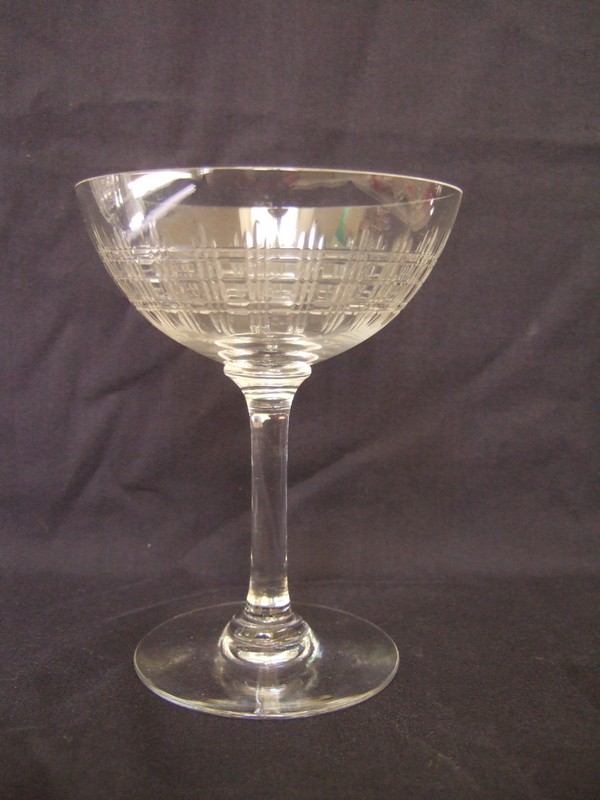 Detail — Baccarat crystal champagne glass, Cavour pattern