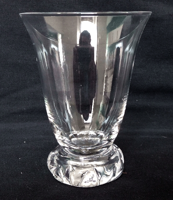 Detail — Daum crystal water glass, Kim pattern - 10.3cm - signed