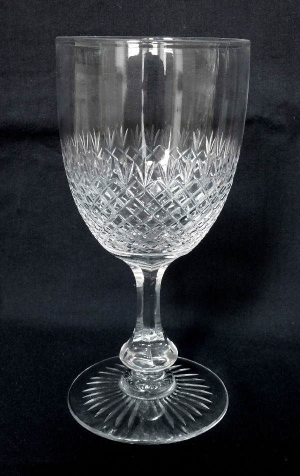 Detail — St Louis crystal water glass, Ocean pattern - 15.7cm