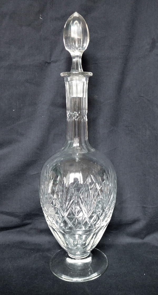 Detail — St Louis crystal wine decanter, Massenet pattern - 35.5cm