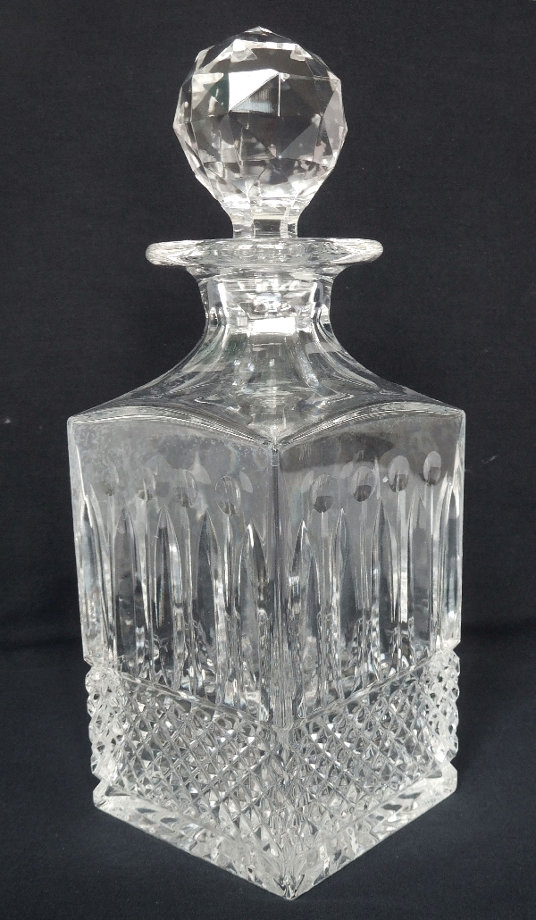 Detail — St Louis crystal whisky / brandy decanter, Tommy pattern - signed