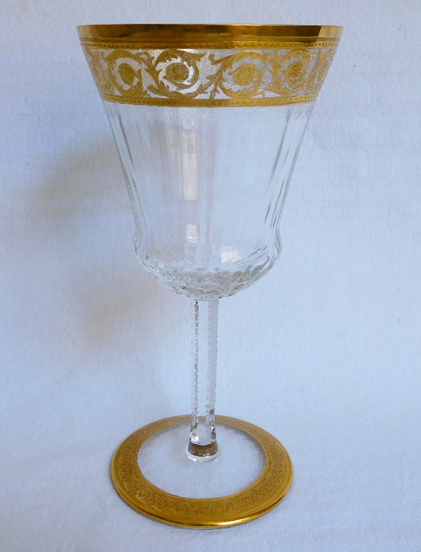 Détail — Verre à eau en cristal de Saint Louis, modèle Thistle - signé - 17,9cm