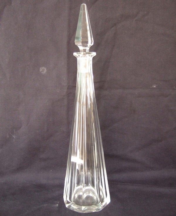 Detail — Baccarat cristal liquor decanted, Malmaison pattern, signed