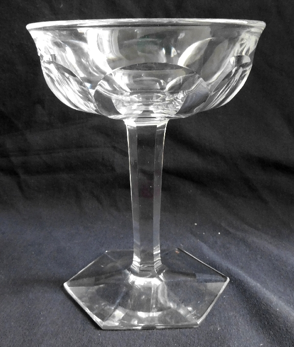 Detail — Baccarat crystal champagne glass, Malmaison pattern