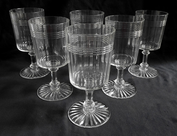 Detail — Baccarat crystal port / wine glass, Chicago pattern (luxury version) - 10.7cm