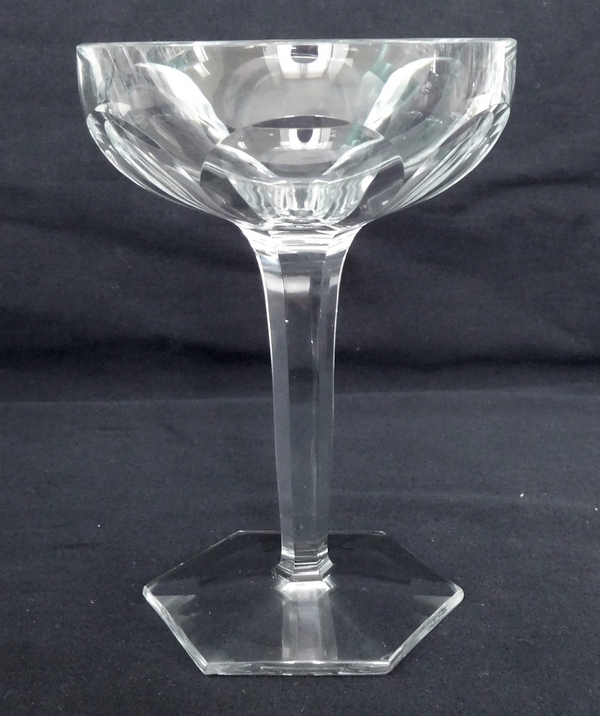 Detail — Baccarat crystal champagne glass, Compiegne pattern