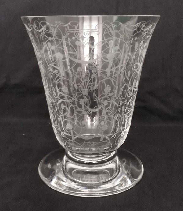 Detail — Baccarat crystal vase, Michelangelo pattern