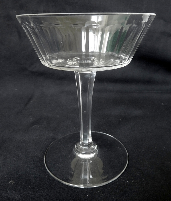 Detail — Baccarat crystal champagne glass, Chicago pattern