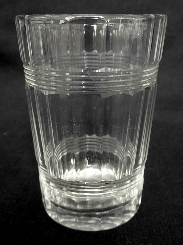 Detail — Baccarat crystal port or wine glass / goblet / tumbler, Chicago pattern, 7.8cm
