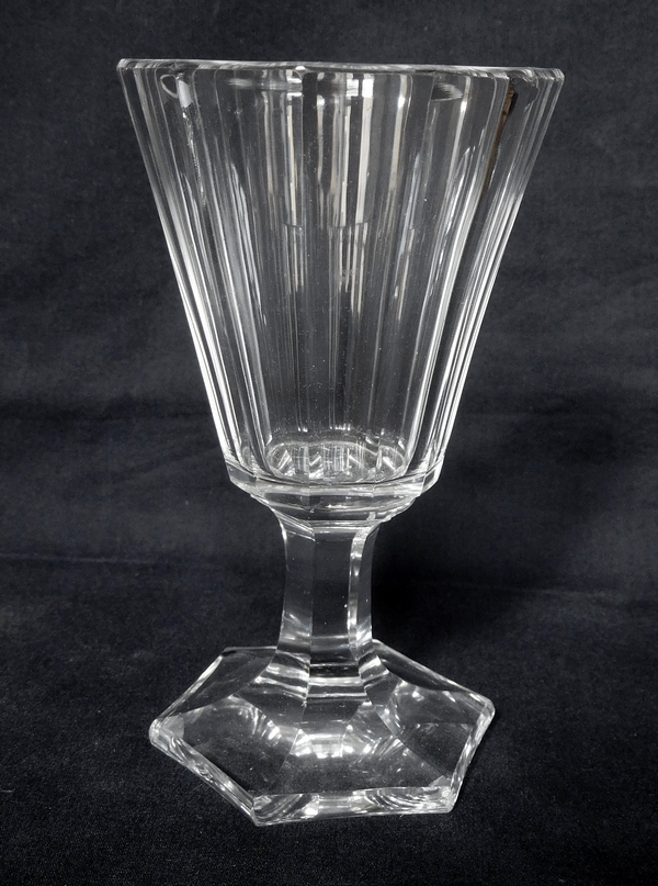 Detail — Baccarat / St Louis cut crystal wine glass, mid 19th century production circa 1840 - 11.5cm