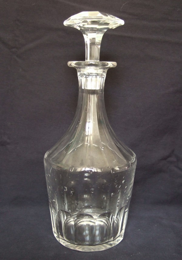 Detail — Baccarat & St Louis 19th century crystal wine decanter, Caton pattern